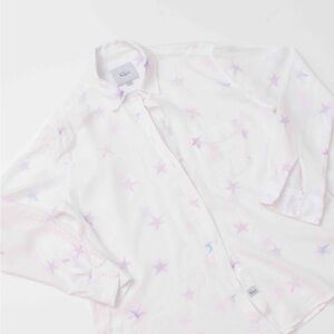 Rails star button down linen shirt